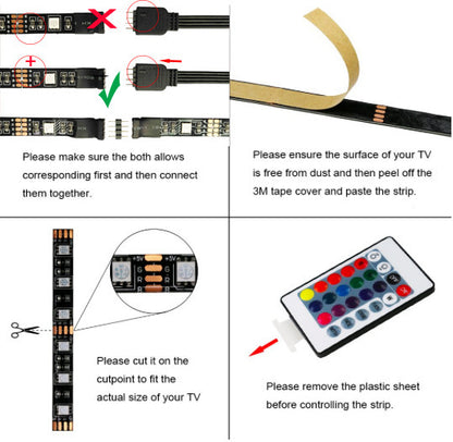 Monitor ambient lighting strips